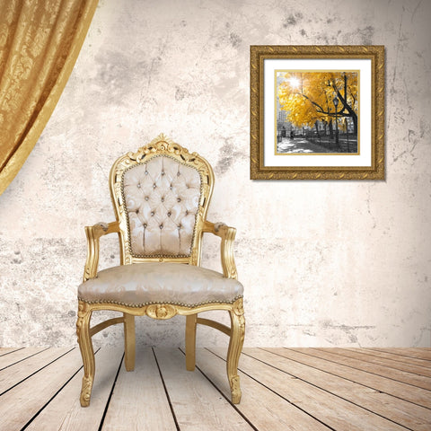 AF20131119 New York 1316C04 Gold Ornate Wood Framed Art Print with Double Matting by Frank, Assaf