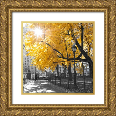 AF20131119 New York 1316C04 Gold Ornate Wood Framed Art Print with Double Matting by Frank, Assaf