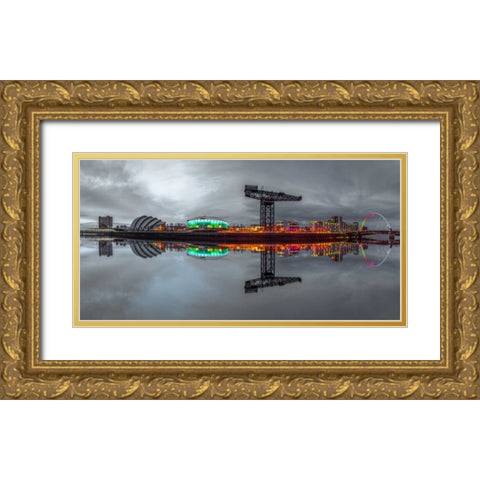 AF20150304 Glasgow 808P2C02 Gold Ornate Wood Framed Art Print with Double Matting by Frank, Assaf