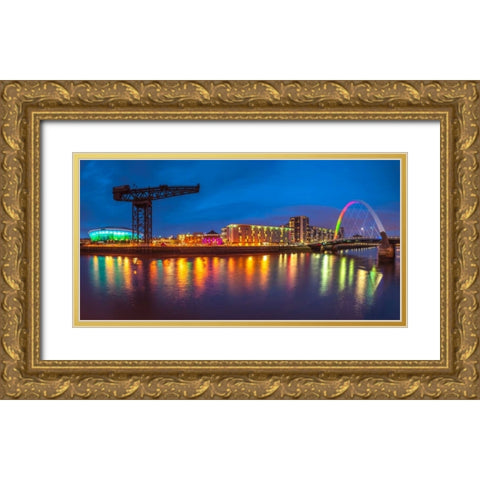 AF20150304 Glasgow 819PC01 Gold Ornate Wood Framed Art Print with Double Matting by Frank, Assaf