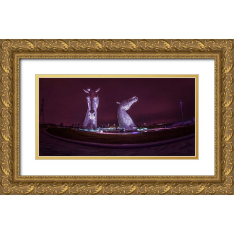 AF20150306 The Kelpies 1347PC02 Gold Ornate Wood Framed Art Print with Double Matting by Frank, Assaf