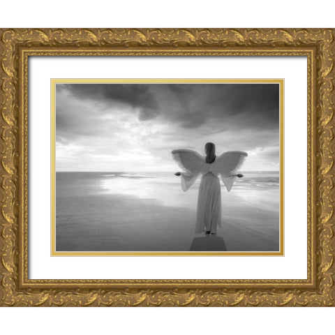 AF20121001 Sea 058PC02 Gold Ornate Wood Framed Art Print with Double Matting by Frank, Assaf