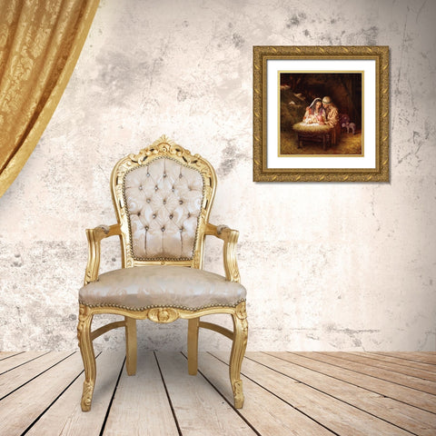 Light of Love Gold Ornate Wood Framed Art Print with Double Matting by Missman, Mark