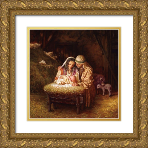 Light of Love Gold Ornate Wood Framed Art Print with Double Matting by Missman, Mark