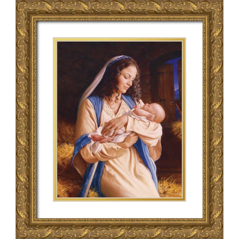 Heavens Perfect Gift Gold Ornate Wood Framed Art Print with Double Matting by Missman, Mark