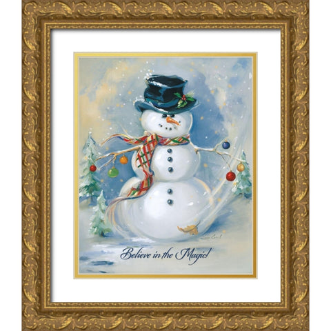 Believe In Magic Gold Ornate Wood Framed Art Print with Double Matting by Comish, Susan