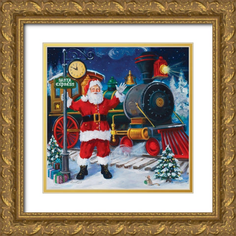 All Aboard Gold Ornate Wood Framed Art Print with Double Matting by Comish, Susan
