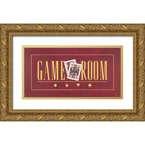 Game Room Gold Ornate Wood Framed Art Print with Double Matting by Marrott, Stephanie