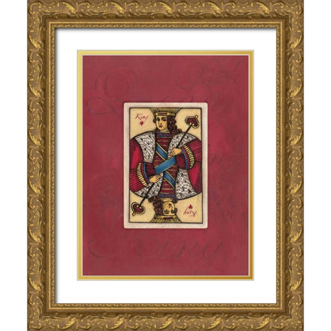 King Large Gold Ornate Wood Framed Art Print with Double Matting by Marrott, Stephanie