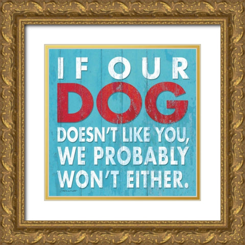 Our Dog Gold Ornate Wood Framed Art Print with Double Matting by Marrott, Stephanie