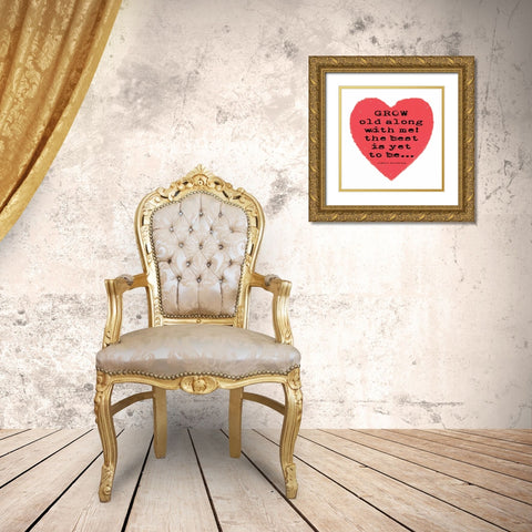 Grow Old Gold Ornate Wood Framed Art Print with Double Matting by Marrott, Stephanie