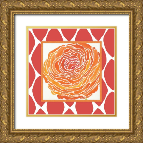 Modern Flower I Gold Ornate Wood Framed Art Print with Double Matting by Marrott, Stephanie