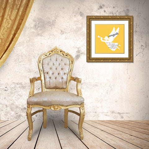 Fear Not - Yellow Gold Ornate Wood Framed Art Print with Double Matting by Marrott, Stephanie
