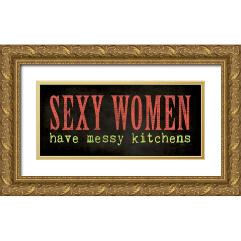 Sexy Women Gold Ornate Wood Framed Art Print with Double Matting by Marrott, Stephanie