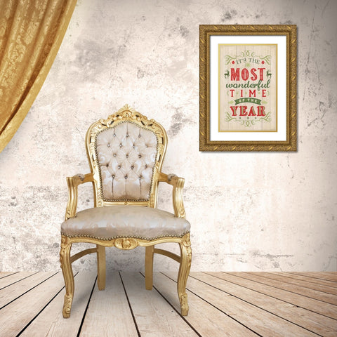 The Most Wonderful Gold Ornate Wood Framed Art Print with Double Matting by Marrott, Stephanie
