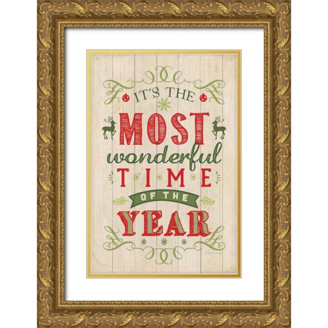 The Most Wonderful Gold Ornate Wood Framed Art Print with Double Matting by Marrott, Stephanie