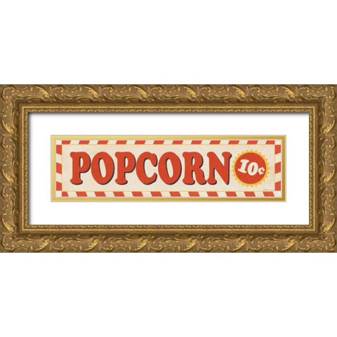 Popcorn Gold Ornate Wood Framed Art Print with Double Matting by Marrott, Stephanie