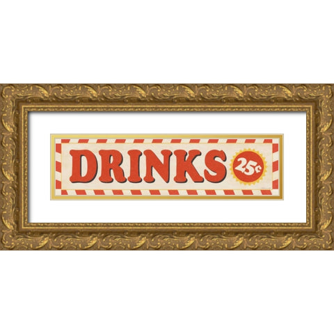 Drinks Gold Ornate Wood Framed Art Print with Double Matting by Marrott, Stephanie