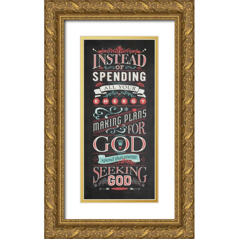 Seeking God Gold Ornate Wood Framed Art Print with Double Matting by Marrott, Stephanie