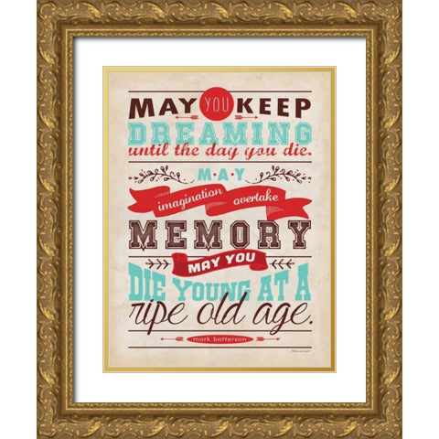 Keep Dreaming Gold Ornate Wood Framed Art Print with Double Matting by Marrott, Stephanie