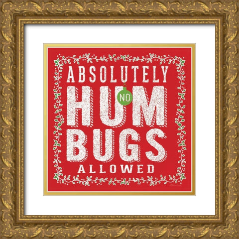 Hum Bug - White Gold Ornate Wood Framed Art Print with Double Matting by Marrott, Stephanie