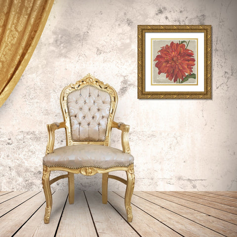 Believe Floral Gold Ornate Wood Framed Art Print with Double Matting by Marrott, Stephanie