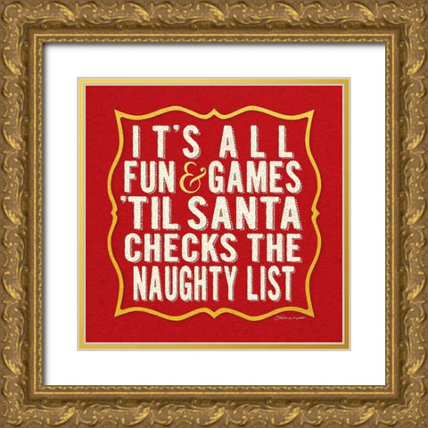 Fun and Games Gold Ornate Wood Framed Art Print with Double Matting by Marrott, Stephanie