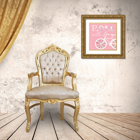 Roll With It Gold Ornate Wood Framed Art Print with Double Matting by Marrott, Stephanie