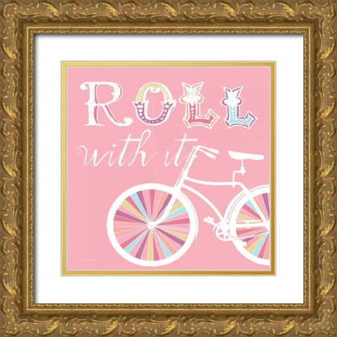 Roll With It Gold Ornate Wood Framed Art Print with Double Matting by Marrott, Stephanie
