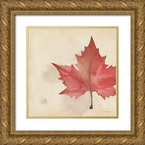 Maple In Fall Gold Ornate Wood Framed Art Print with Double Matting by Marrott, Stephanie