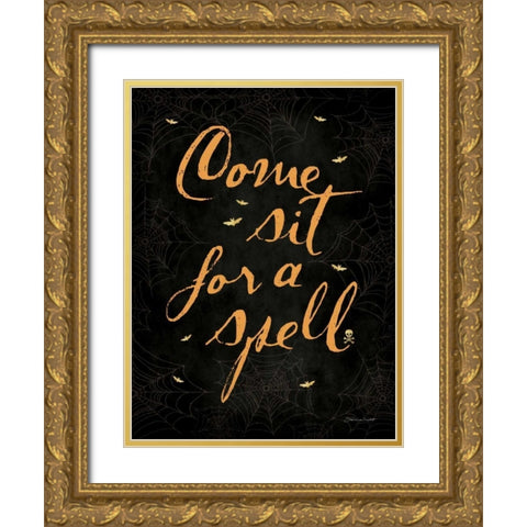 For A Spell Gold Ornate Wood Framed Art Print with Double Matting by Marrott, Stephanie