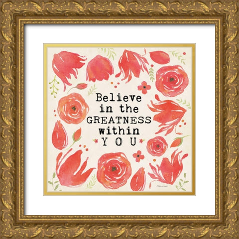 Greatness Gold Ornate Wood Framed Art Print with Double Matting by Marrott, Stephanie