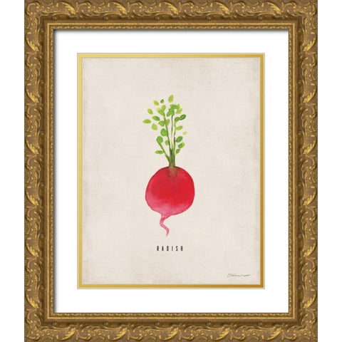 Radish Gold Ornate Wood Framed Art Print with Double Matting by Marrott, Stephanie