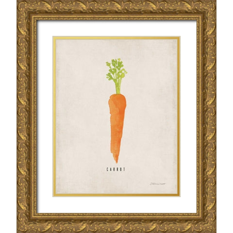 Carrot Gold Ornate Wood Framed Art Print with Double Matting by Marrott, Stephanie
