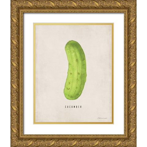 Cucumber Gold Ornate Wood Framed Art Print with Double Matting by Marrott, Stephanie