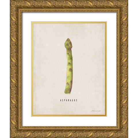 Asparagus Gold Ornate Wood Framed Art Print with Double Matting by Marrott, Stephanie