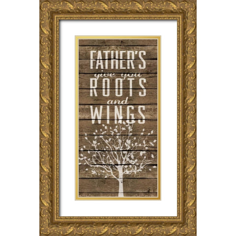 Roots and Wings Gold Ornate Wood Framed Art Print with Double Matting by Marrott, Stephanie
