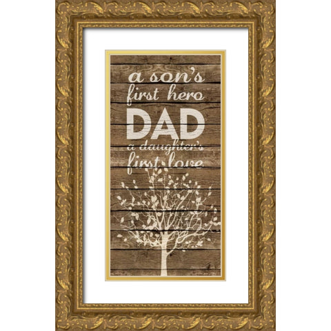 First Love Gold Ornate Wood Framed Art Print with Double Matting by Marrott, Stephanie