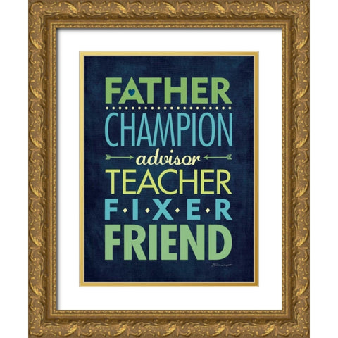 Father Gold Ornate Wood Framed Art Print with Double Matting by Marrott, Stephanie