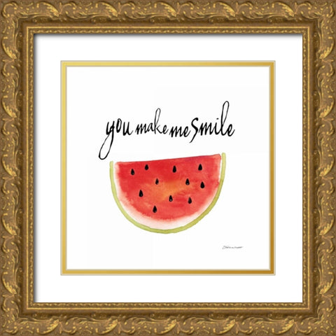 Smile Gold Ornate Wood Framed Art Print with Double Matting by Marrott, Stephanie