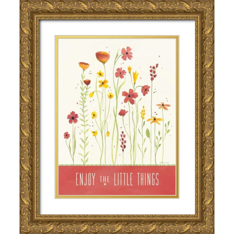 Enjoy Garden Gold Ornate Wood Framed Art Print with Double Matting by Marrott, Stephanie