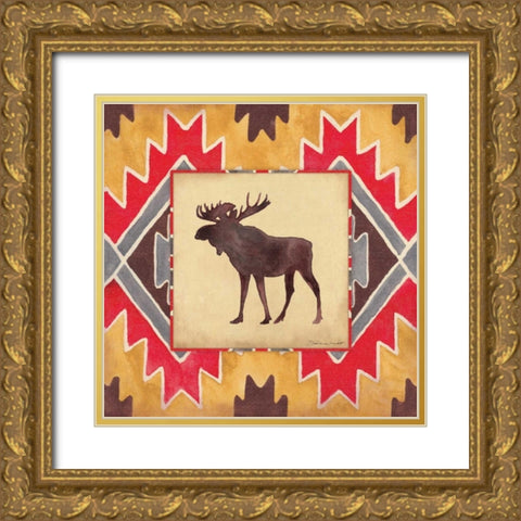 Moose Blanket Gold Ornate Wood Framed Art Print with Double Matting by Marrott, Stephanie