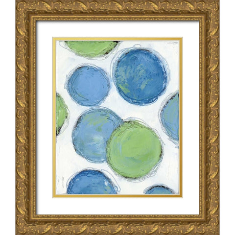 Bubbles II Gold Ornate Wood Framed Art Print with Double Matting by Marrott, Stephanie