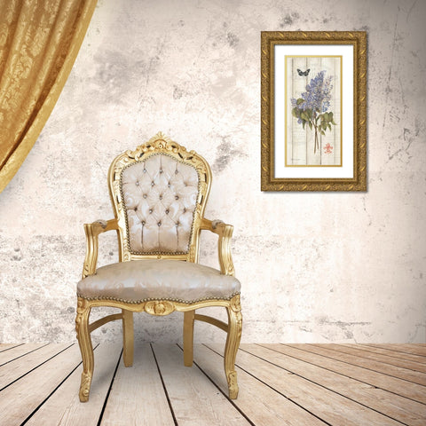Lilac on Wood Gold Ornate Wood Framed Art Print with Double Matting by Marrott, Stephanie