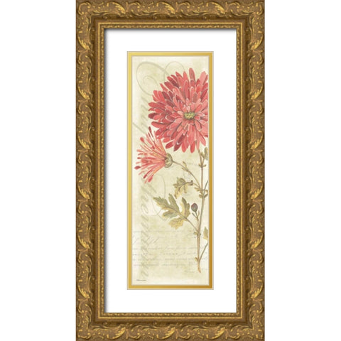 Mums Gold Ornate Wood Framed Art Print with Double Matting by Marrott, Stephanie