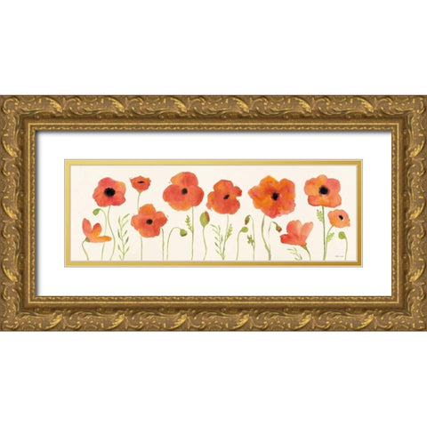 Poppy Row Gold Ornate Wood Framed Art Print with Double Matting by Marrott, Stephanie