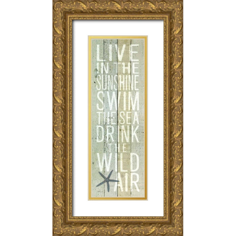 Wild Air Gold Ornate Wood Framed Art Print with Double Matting by Marrott, Stephanie