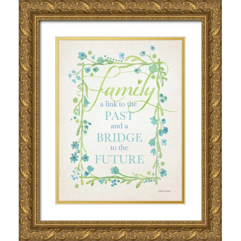 Family I Gold Ornate Wood Framed Art Print with Double Matting by Marrott, Stephanie