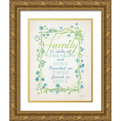 Family II Gold Ornate Wood Framed Art Print with Double Matting by Marrott, Stephanie