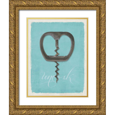 Uncork Gold Ornate Wood Framed Art Print with Double Matting by Marrott, Stephanie